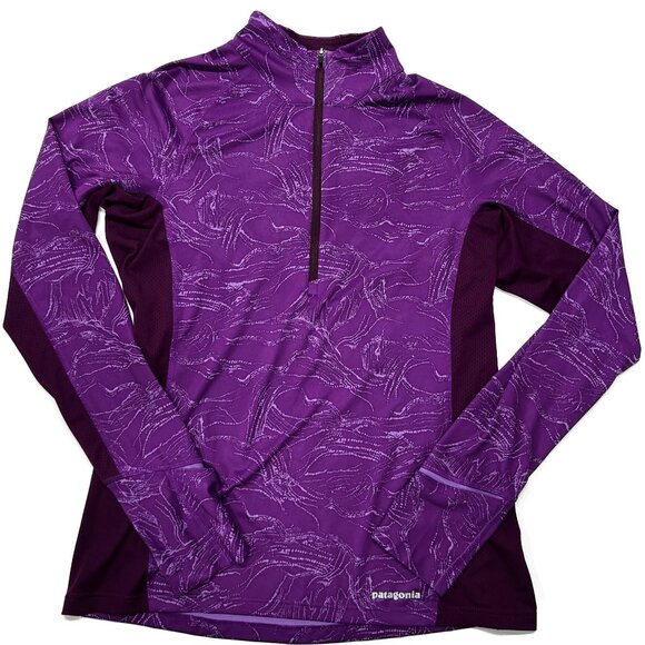 Patagonia All Weather Zip Neck Lightweight Performance Pullover Womens Medium - Picture 1 of 12